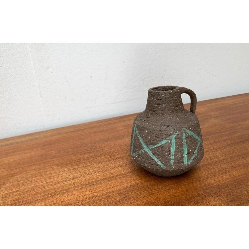 German Mid-Century Brutalist Carafe Vase by Cläre Zange and Karl Heinz Löffler, 1960s For Sale