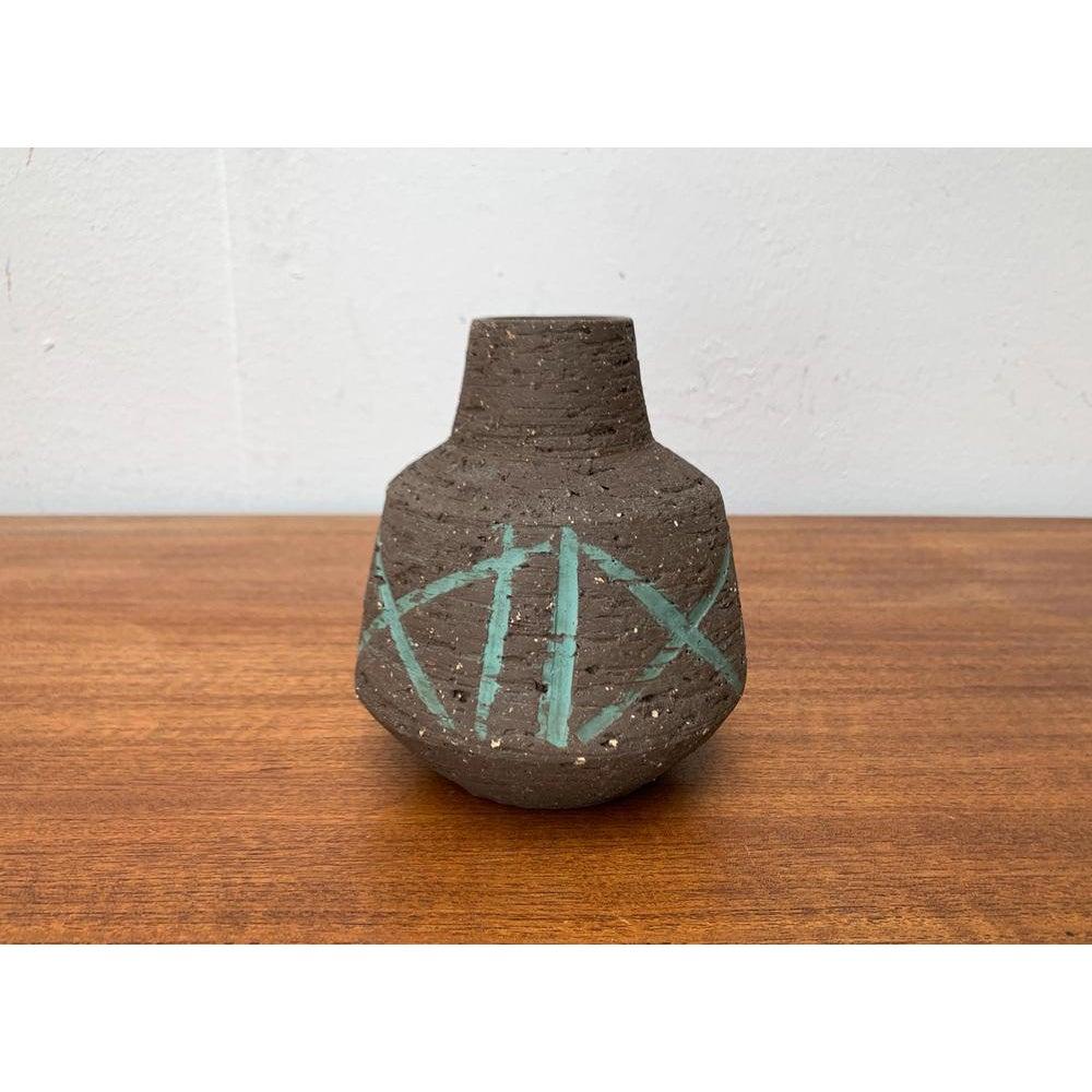 Ceramic Mid-Century Brutalist Carafe Vase by Cläre Zange and Karl Heinz Löffler, 1960s For Sale