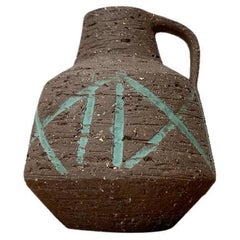 Vaso a caraffa brutalista di metà secolo di Cläre Zange e Karl Heinz Löffler, anni '60