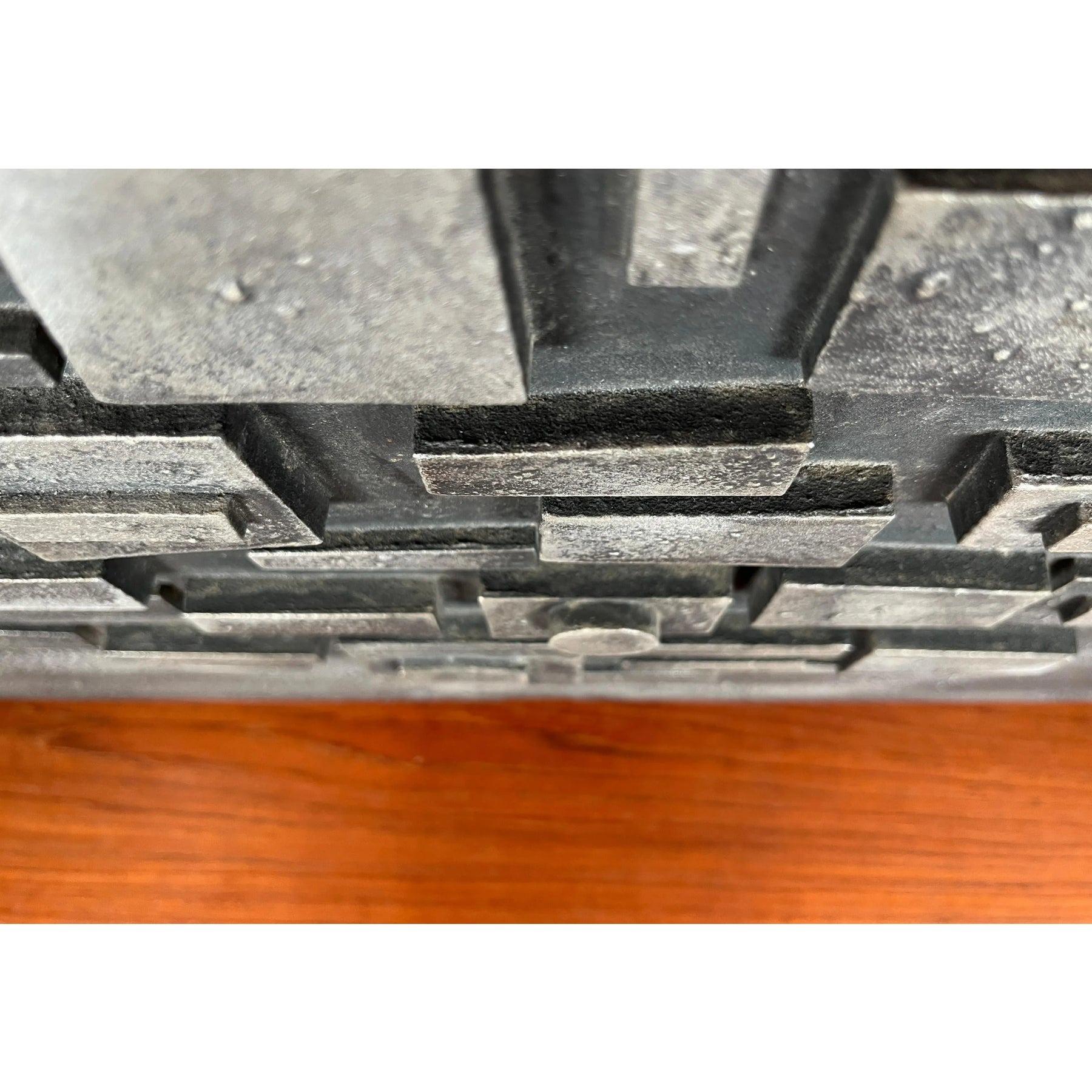 Mid-Century Brutalist Cast Aluminum Wall Relief from Stadler Design, 1960s For Sale 5