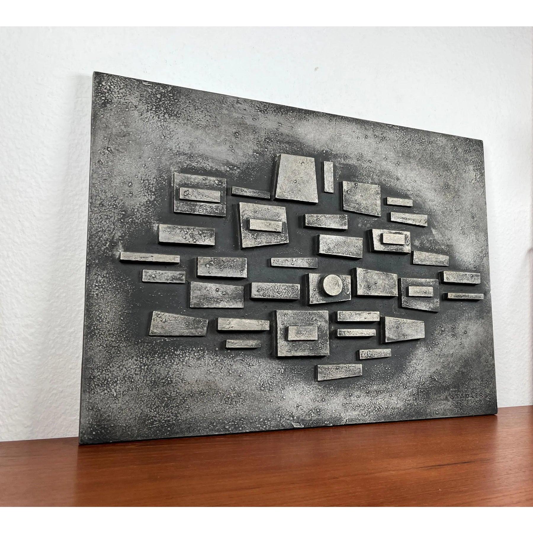 Mid-Century Brutalist Cast Aluminum Wall Relief from Stadler Design, 1960s For Sale 6