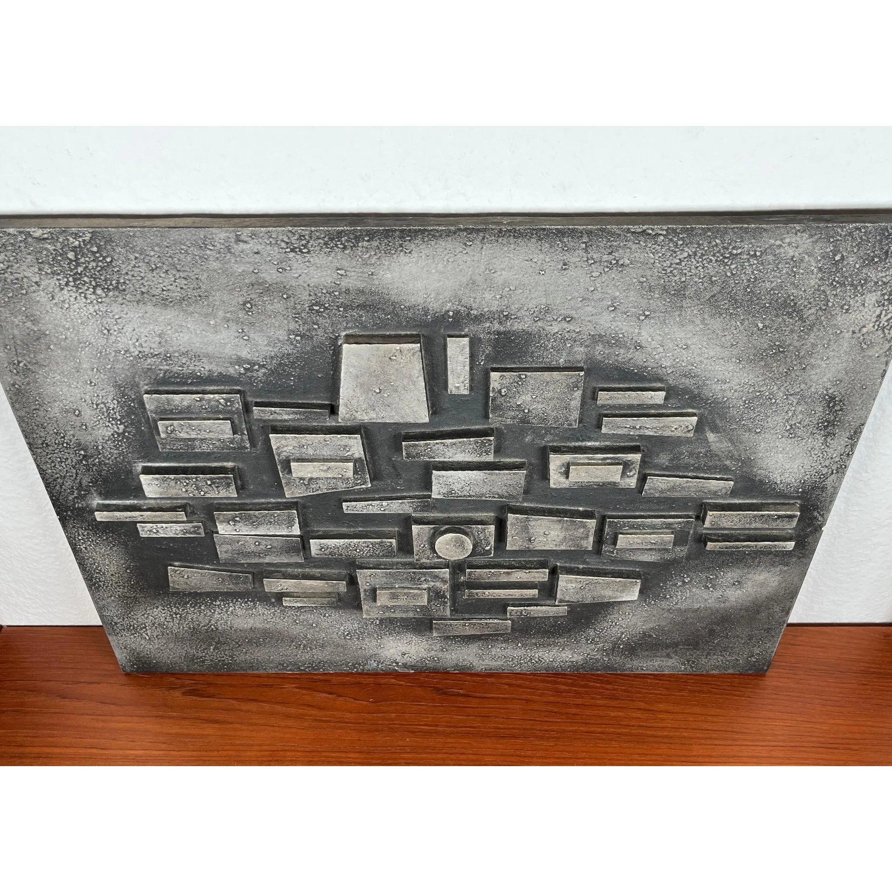 Mid-Century Brutalist Cast Aluminum Wall Relief from Stadler Design, 1960s For Sale 7