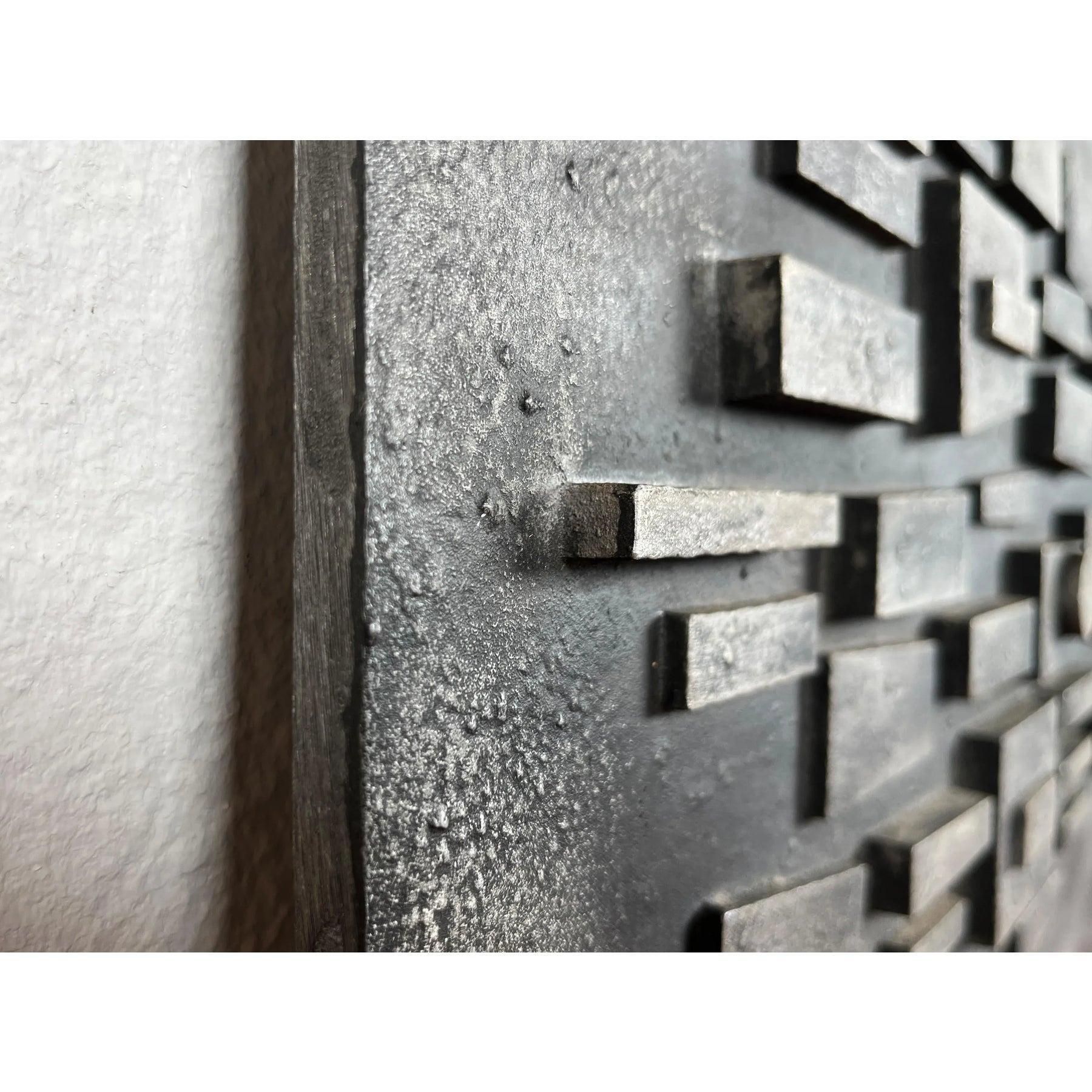 Mid-Century Brutalist Cast Aluminum Wall Relief from Stadler Design, 1960s, in Very Good conditions. Designed 1960 to 1969 This piece has an attribution mark.

Additional information:
Materials: Aluminium
Color: Gray
Styles: Brutalist, Mid-Century