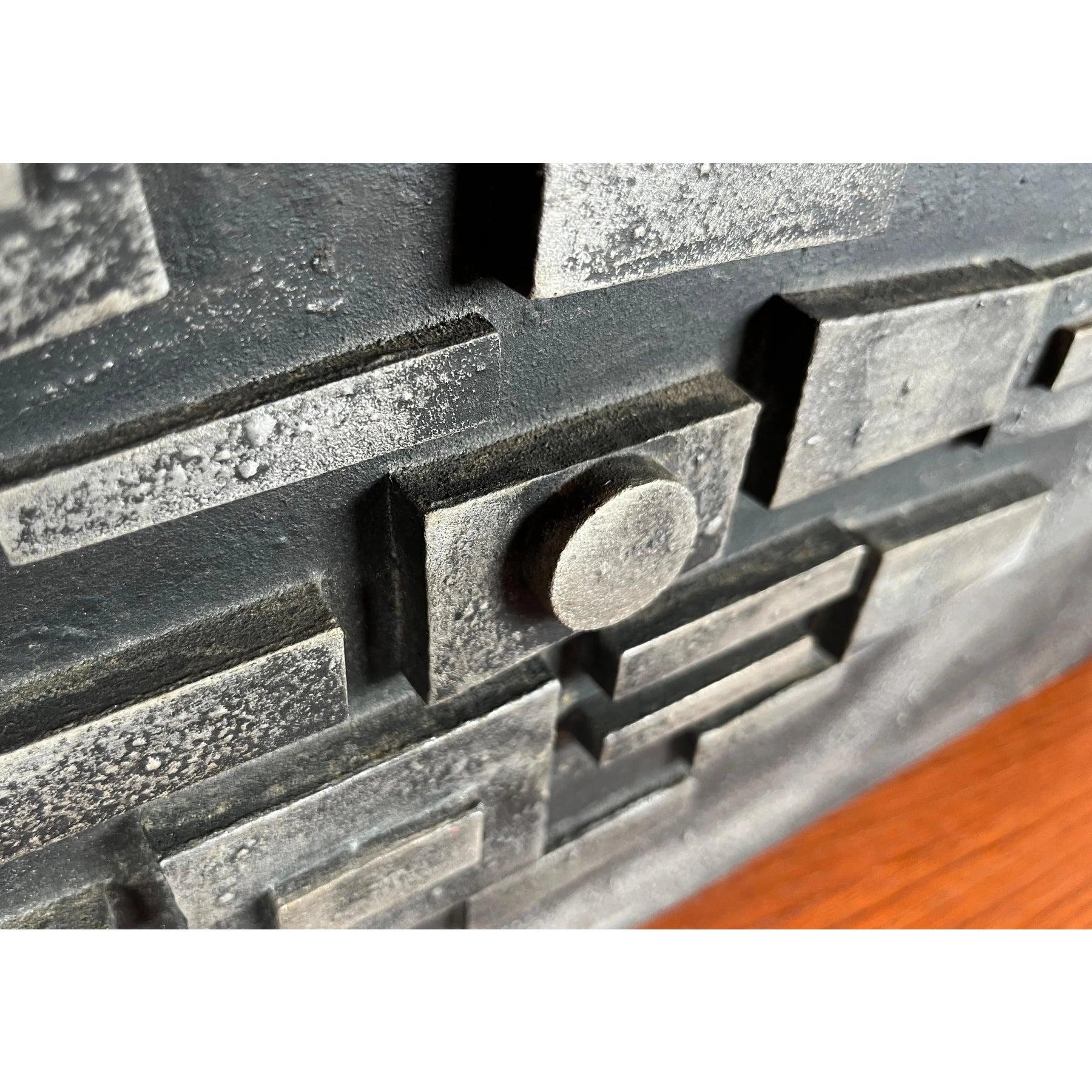 Mid-Century Brutalist Cast Aluminum Wall Relief from Stadler Design, 1960s For Sale 1