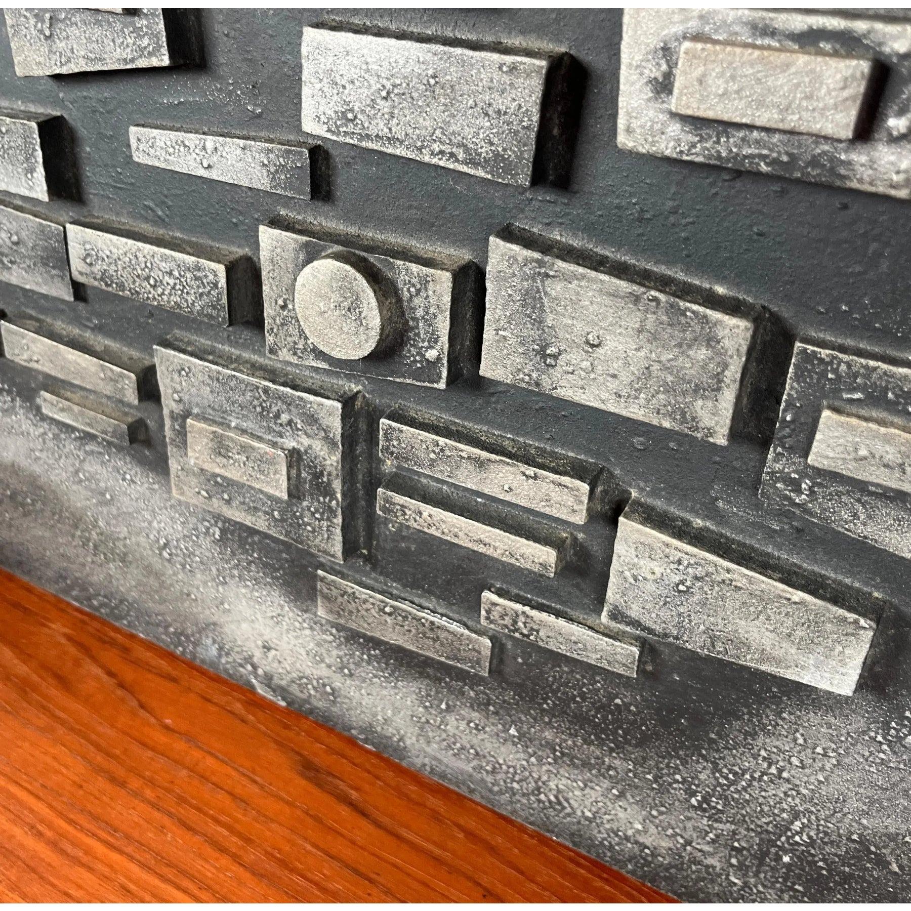 Mid-Century Brutalist Cast Aluminum Wall Relief from Stadler Design, 1960s For Sale 3