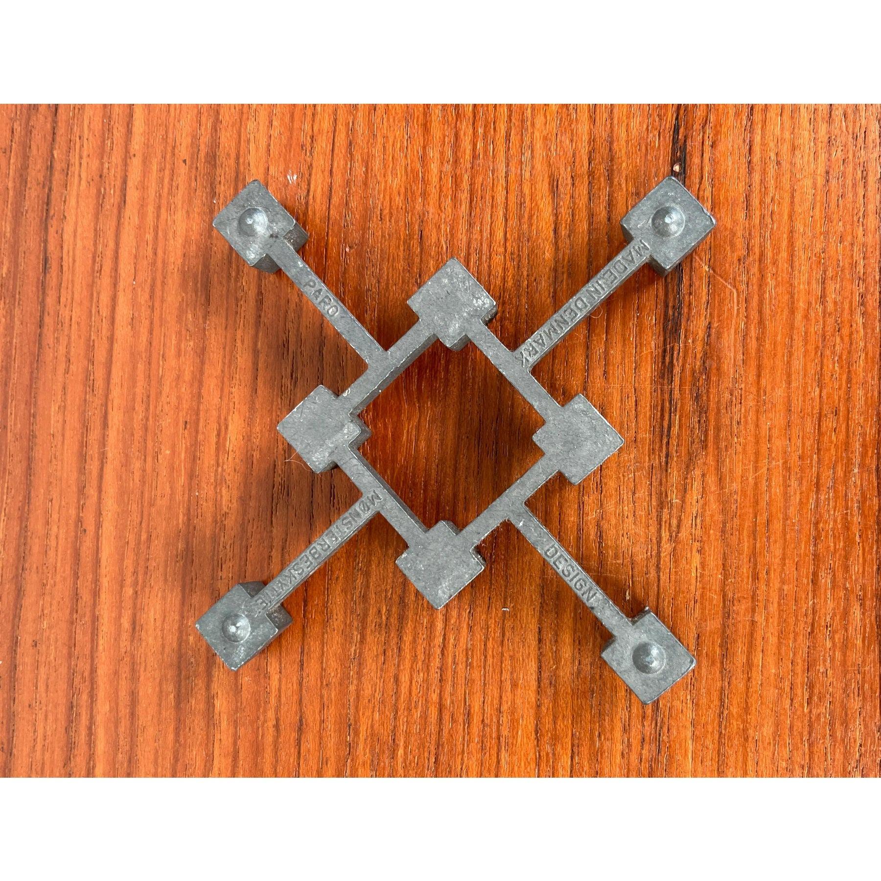 Mid-Century Brutalist Cast Iron Candleholder by Jens H. Quistgaard, 1960s In Excellent Condition For Sale In Hamburg, DE