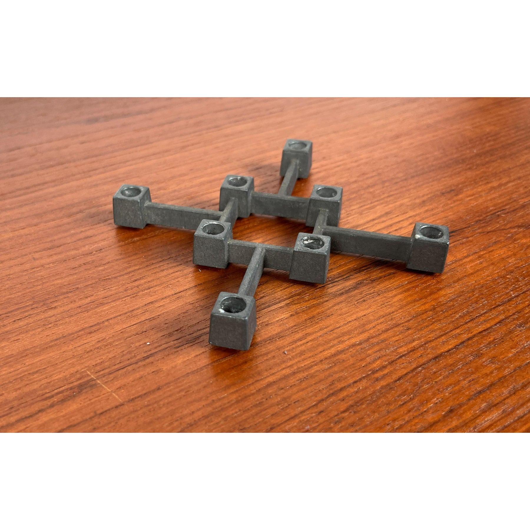 20th Century Mid-Century Brutalist Cast Iron Candleholder by Jens H. Quistgaard, 1960s For Sale