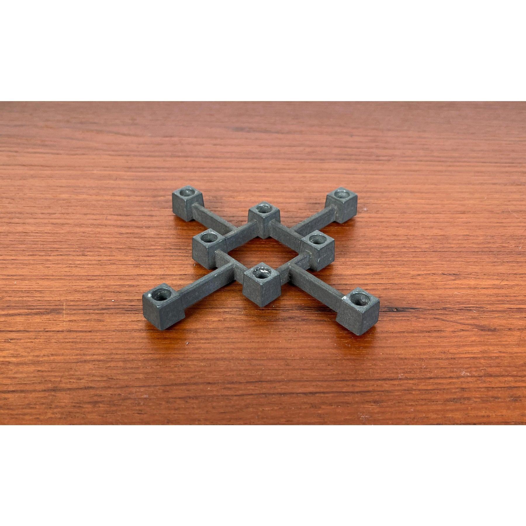 Mid-Century Brutalist Cast Iron Candleholder by Jens H. Quistgaard, 1960s For Sale 1