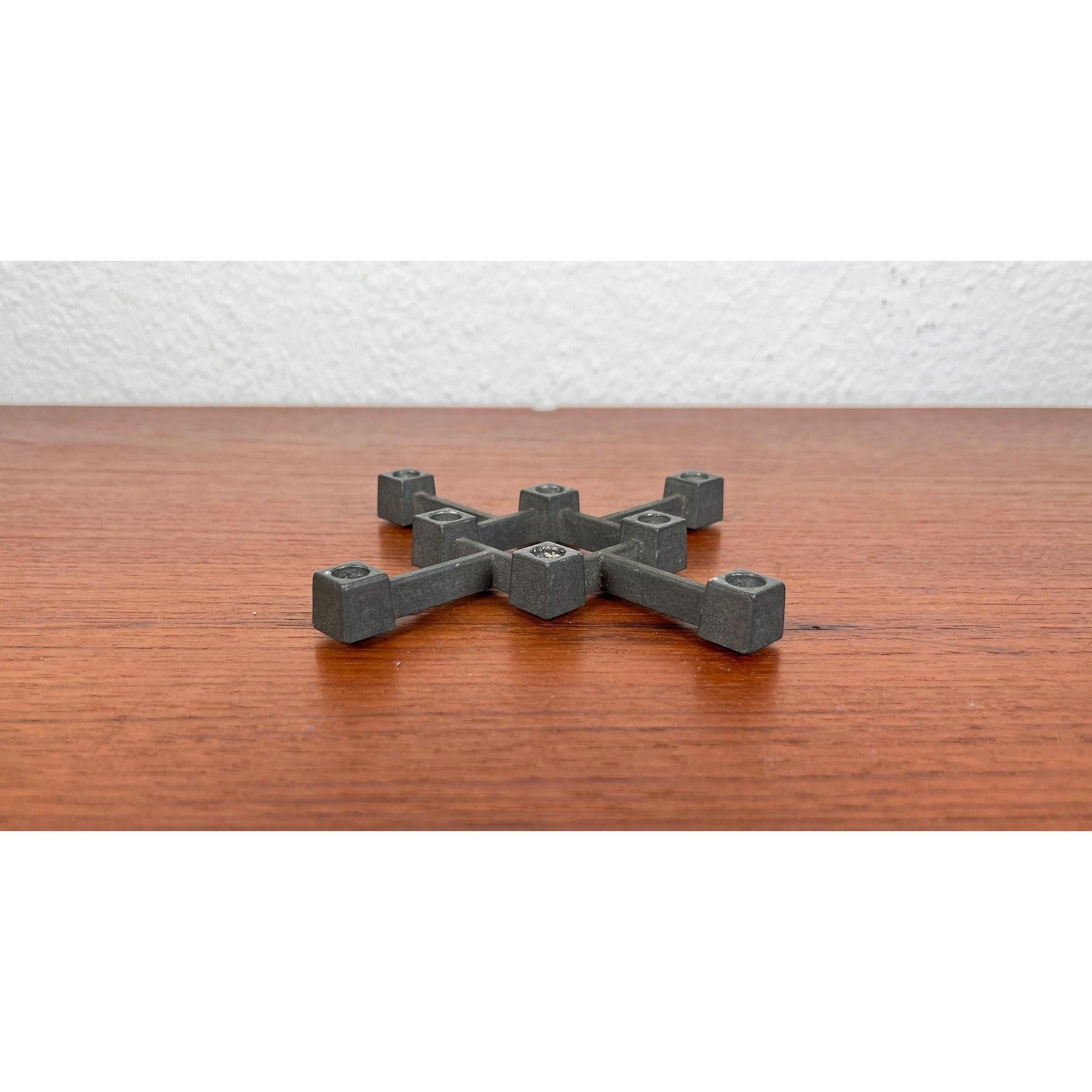 Mid-Century Brutalist Cast Iron Candleholder by Jens H. Quistgaard, 1960s For Sale 3