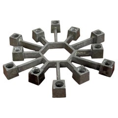 Mid-Century Brutalist Cast Iron Candleholder by Jens H. Quistgaard for Paro