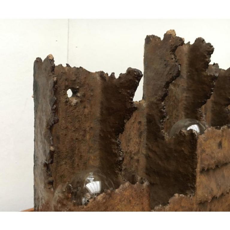 Lámpara de cerámica brutalista de mediados de siglo, años 60 en venta 2