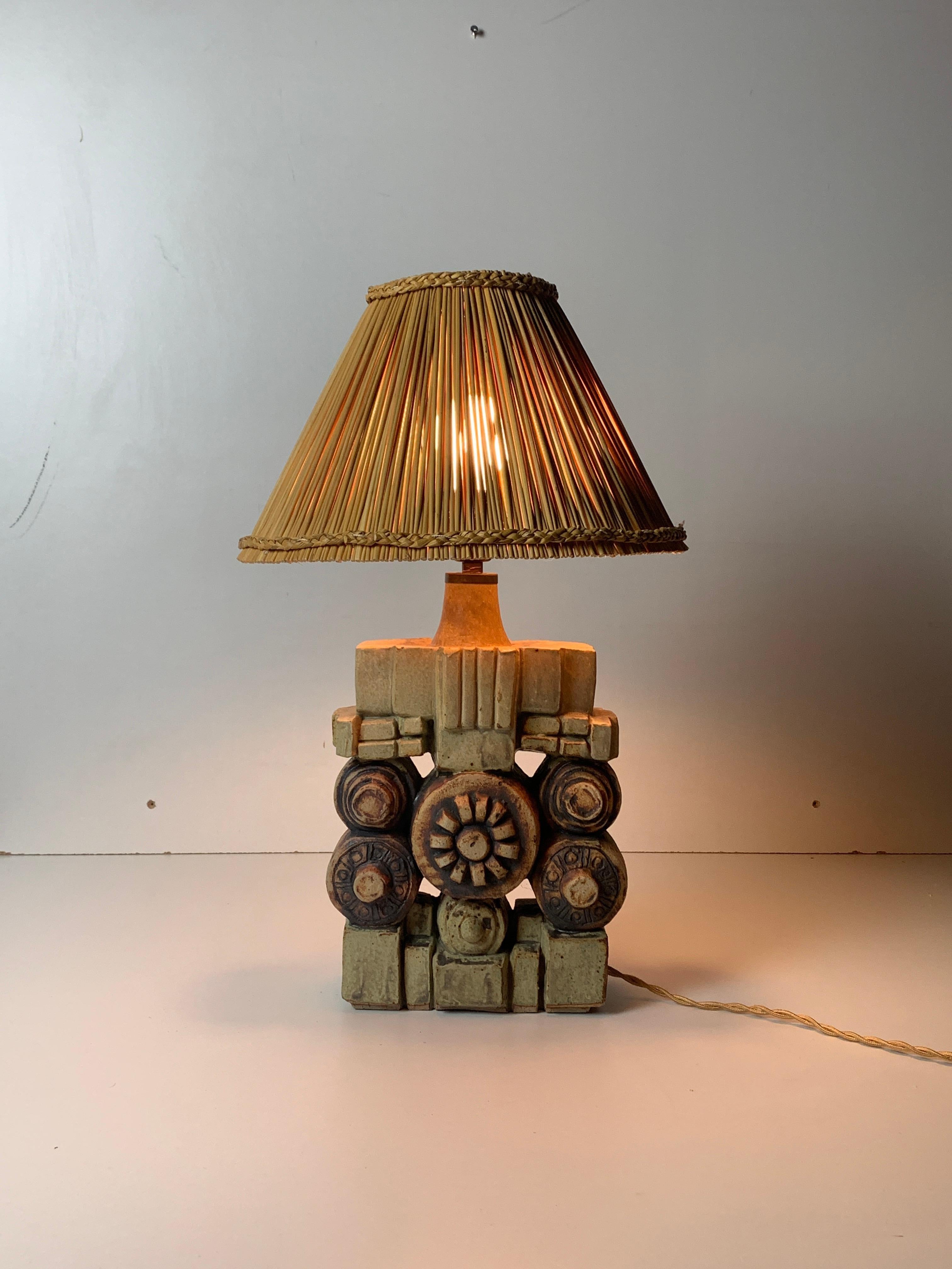 Lampe de table brutaliste du milieu du siècle dernier par Bernard Rooke, 1970 en vente 3