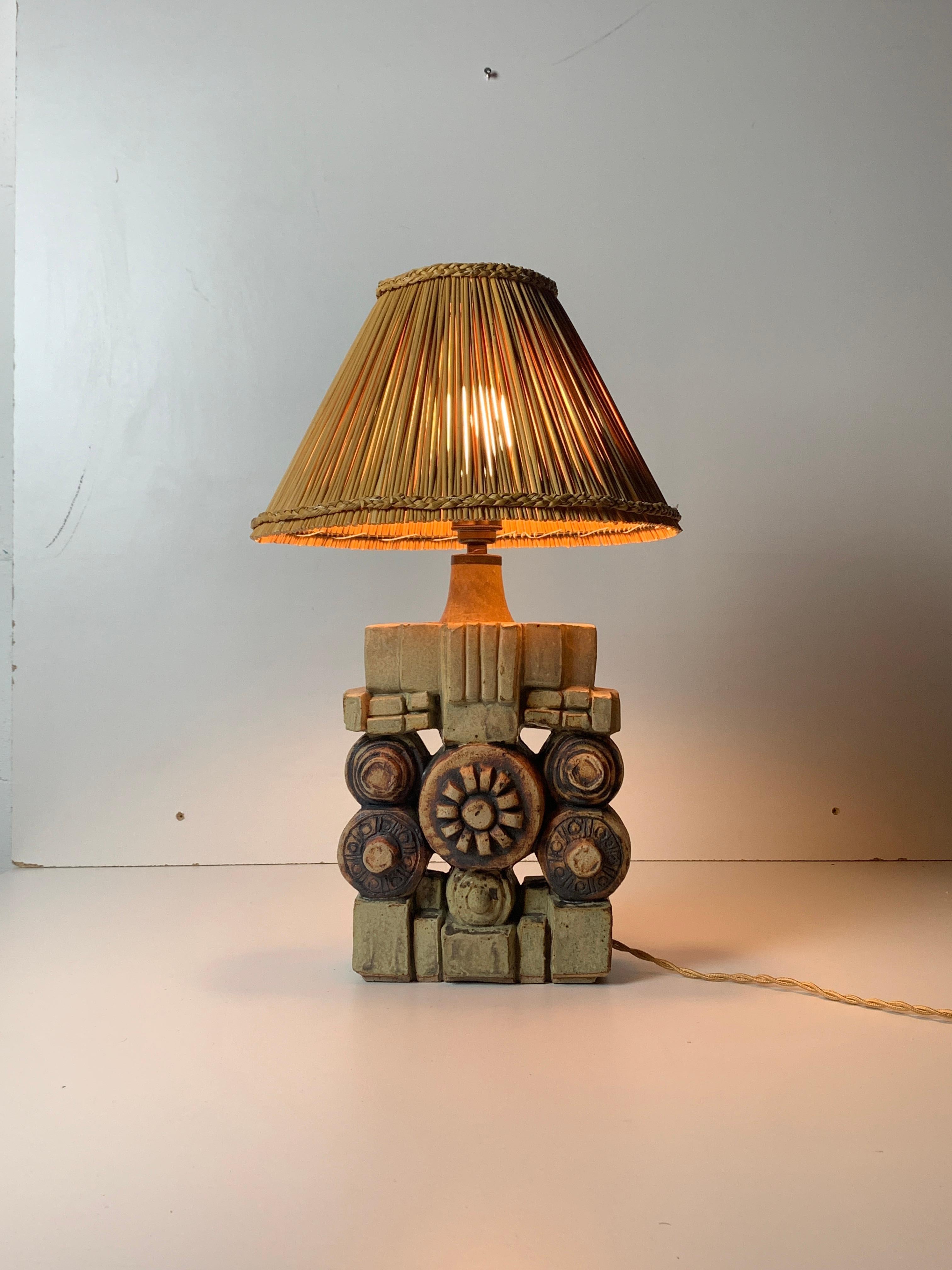 Lampe de table brutaliste du milieu du siècle dernier par Bernard Rooke, 1970 en vente 4