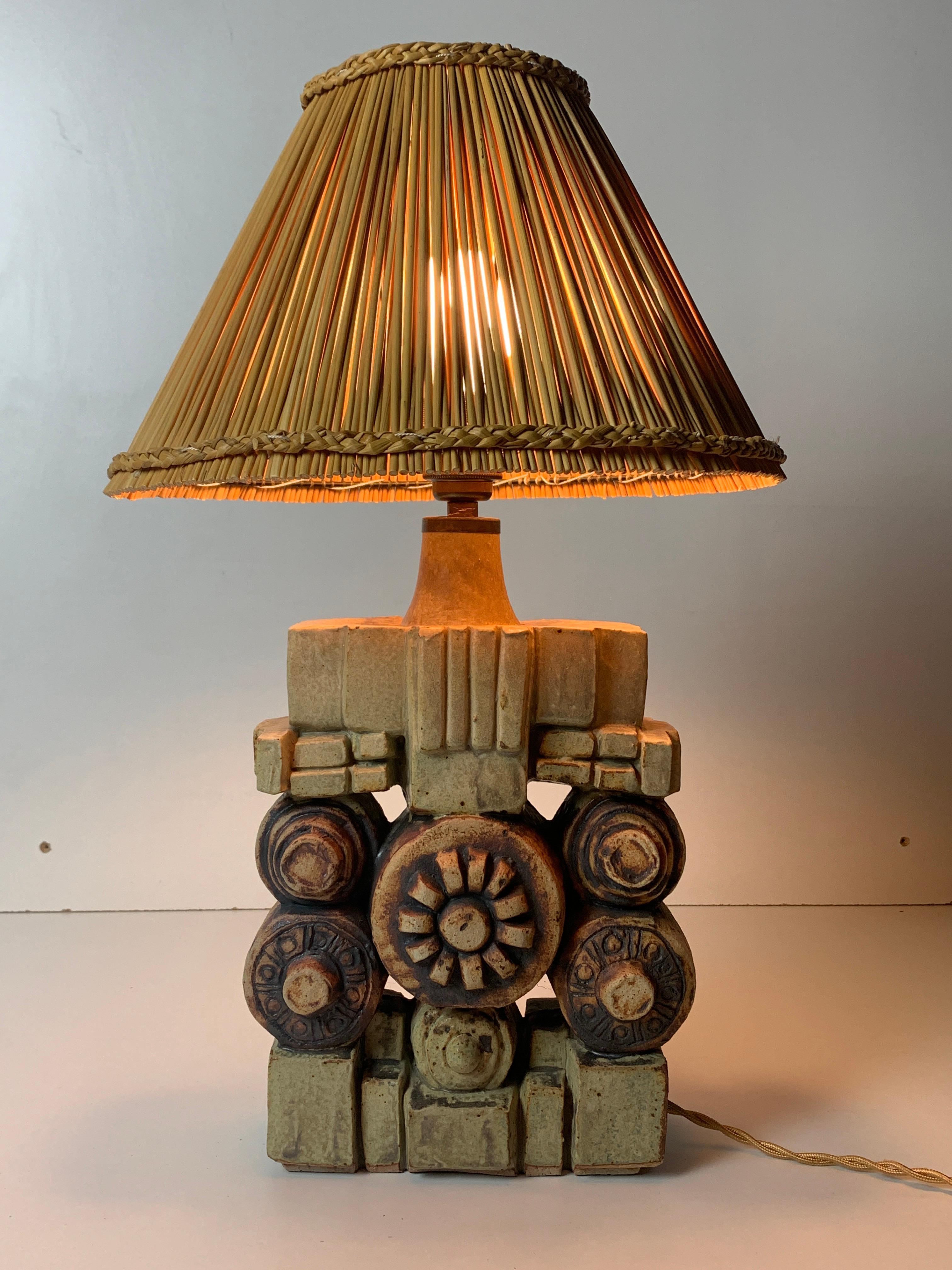 Brutalisme Lampe de table brutaliste du milieu du siècle dernier par Bernard Rooke, 1970 en vente