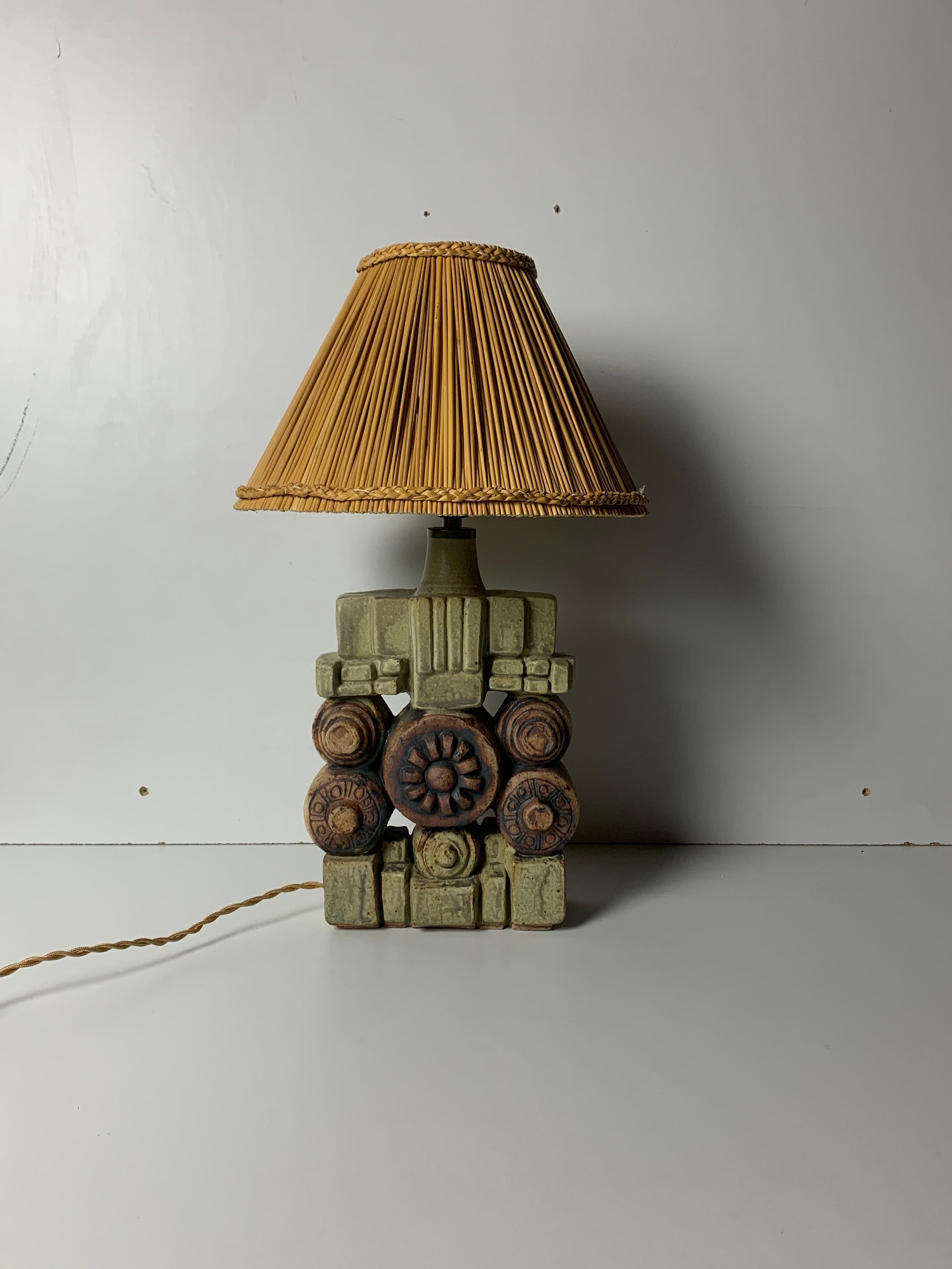 Fait main Lampe de table brutaliste du milieu du siècle dernier par Bernard Rooke, 1970 en vente