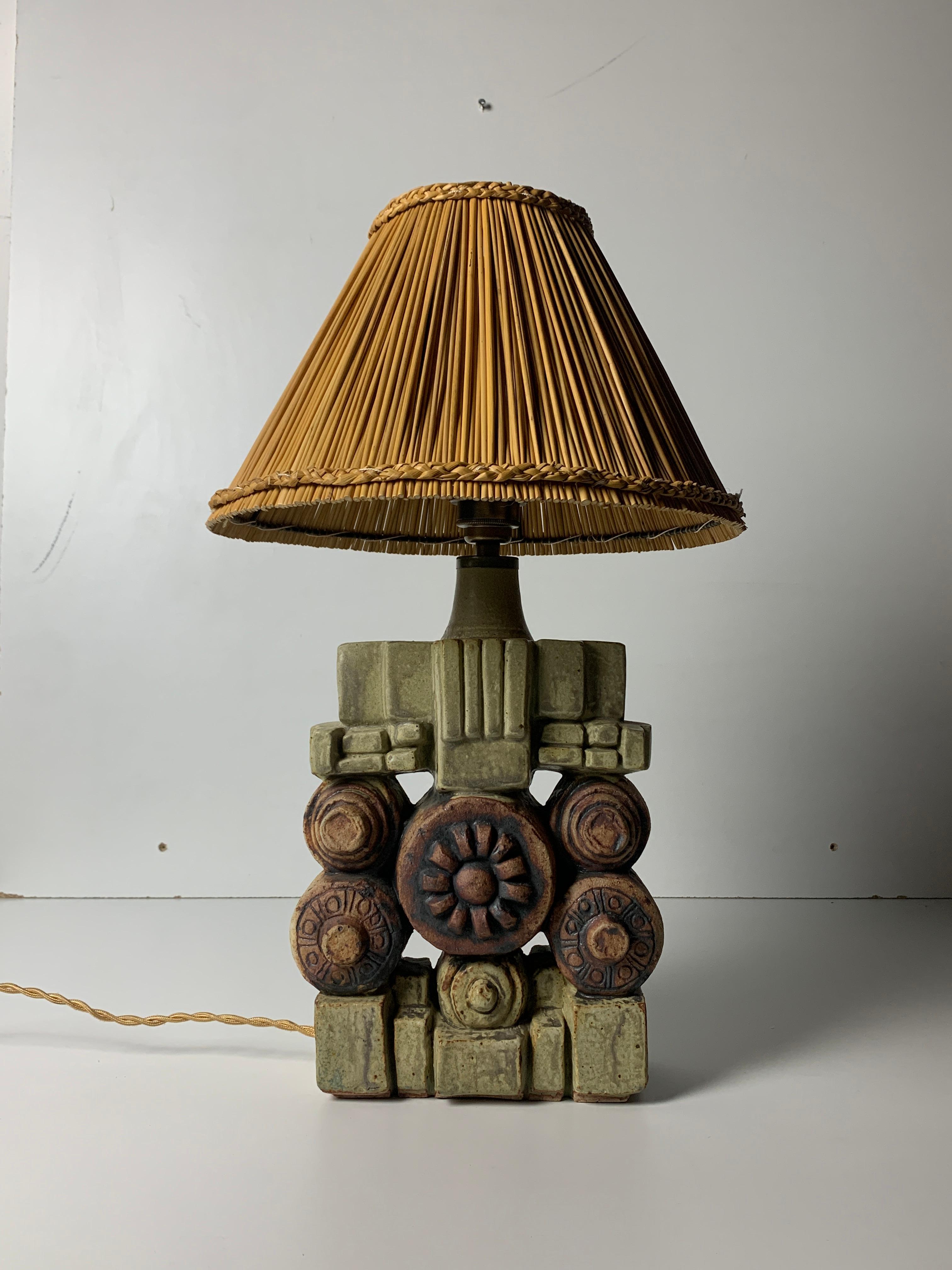 Lampe de table brutaliste du milieu du siècle dernier par Bernard Rooke, 1970 Bon état - En vente à Zaandam, NL