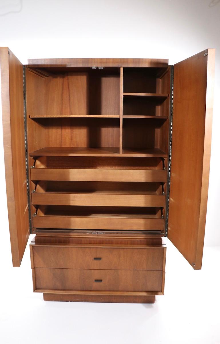 20th Century Mid Century Brutalist Chifferobe Cabinet Made in Canada