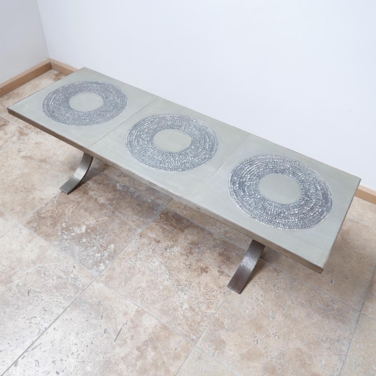 Table basse brutaliste du milieu du siècle dernier attribuée à Marc D'Haenens en vente 3
