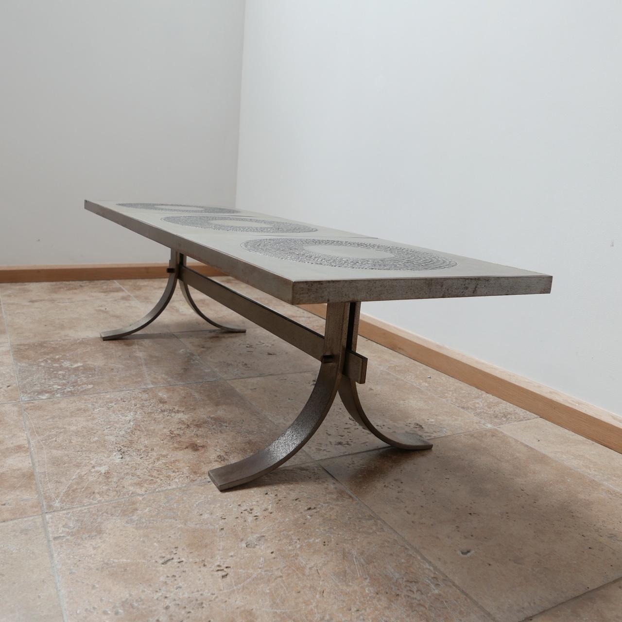 Late 20th Century Midcentury Brutalist Coffee Table Attributed to Marc D'Haenens For Sale