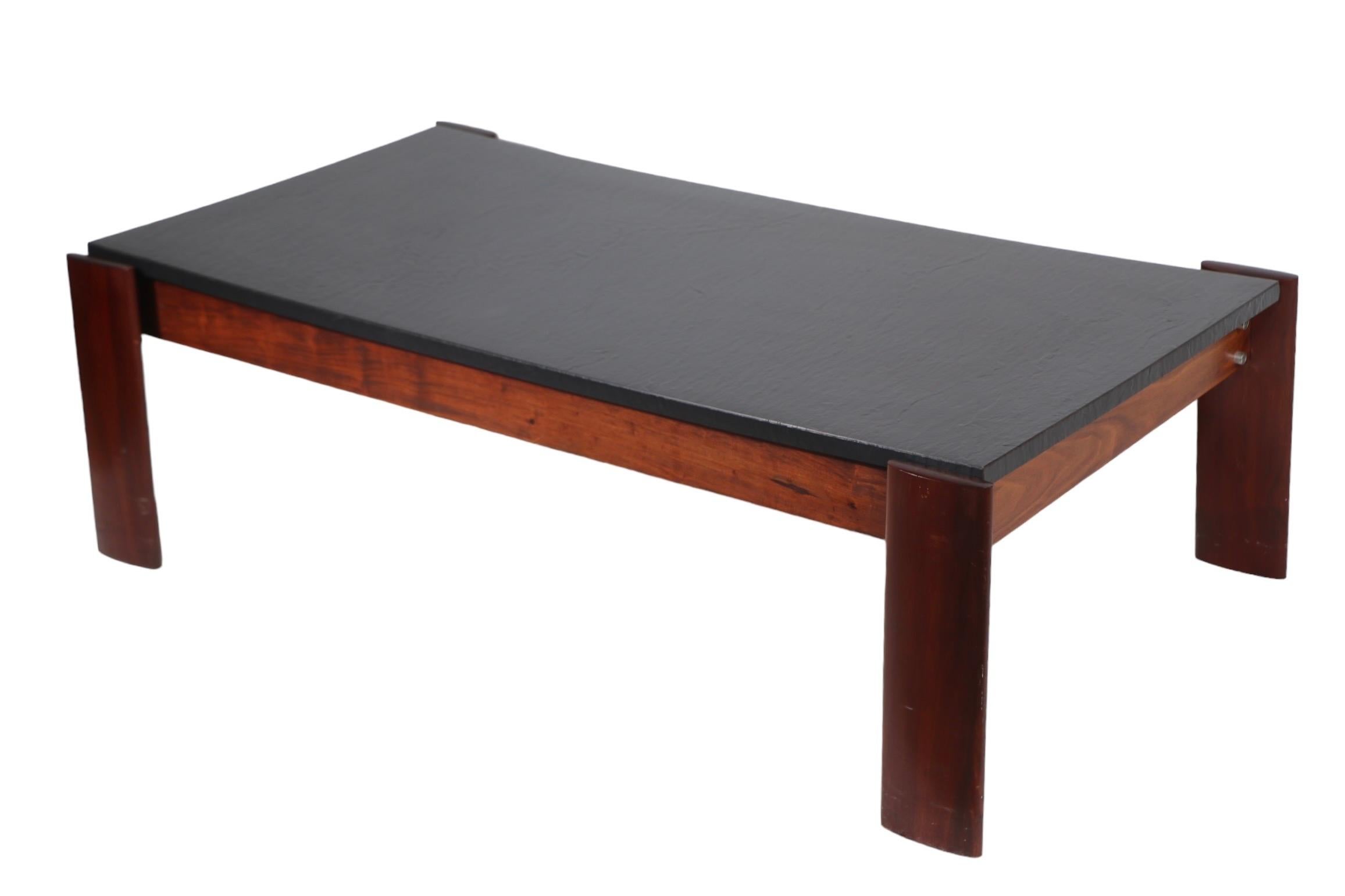 Mid Century Brutalist Coffee Table by Percival Lafer Made in Brazil c 1970’s In Good Condition For Sale In New York, NY