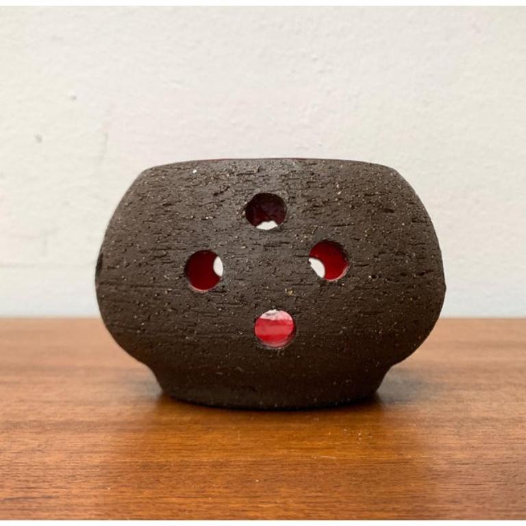 Mid-Century Brutalist Danish Ceramic Candleholder from Lehmann Pottery, 1960s For Sale 6
