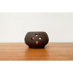 Brutalistischer dänischer Kerzenhalter aus Keramik aus Lehmann-Keramik aus der Mitte des Jahrhunderts, 1960er Jahre