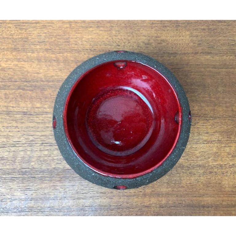 Mid-Century Brutalist Danish Ceramic Candleholder from Lehmann Pottery, 1960s For Sale 1