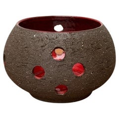 Mid-Century Brutalist Danish Ceramic Candleholder from Lehmann Pottery, 1960s