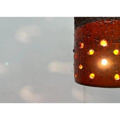 Mid-Century Brutalist Danish Studio Pottery Pendant Lamp, 1960s