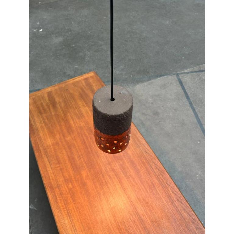 Lampada a sospensione in Studio Pottery danese brutalista di metà secolo, anni '60 In condizioni ottime in vendita a Hamburg, DE