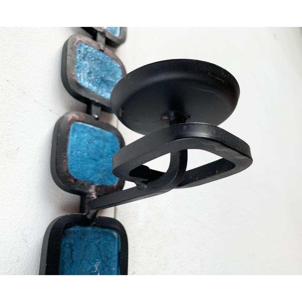 Mid-Century Brutalist Danish Wall Candle Holder from Fema, 1960s For Sale 5
