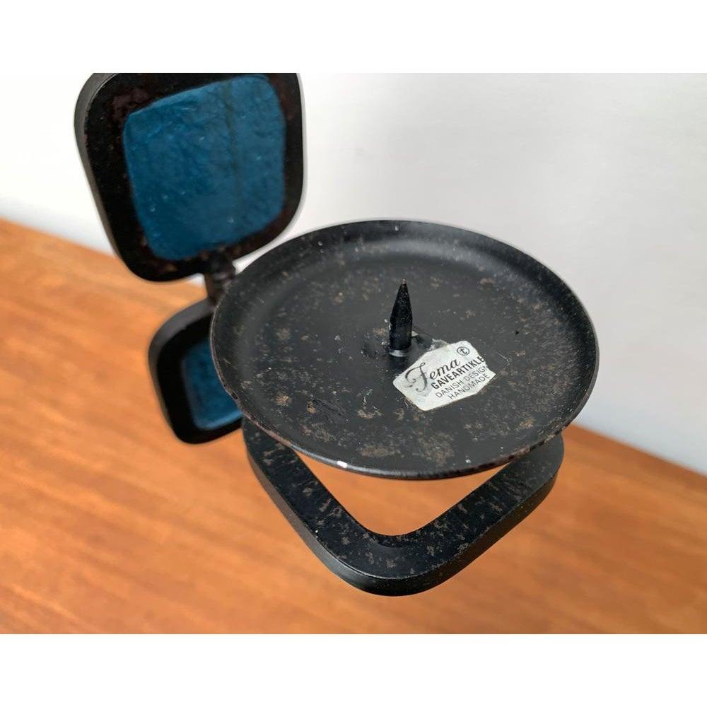 Mid-Century Brutalist Danish Wall Candle Holder from Fema, 1960s For Sale 3