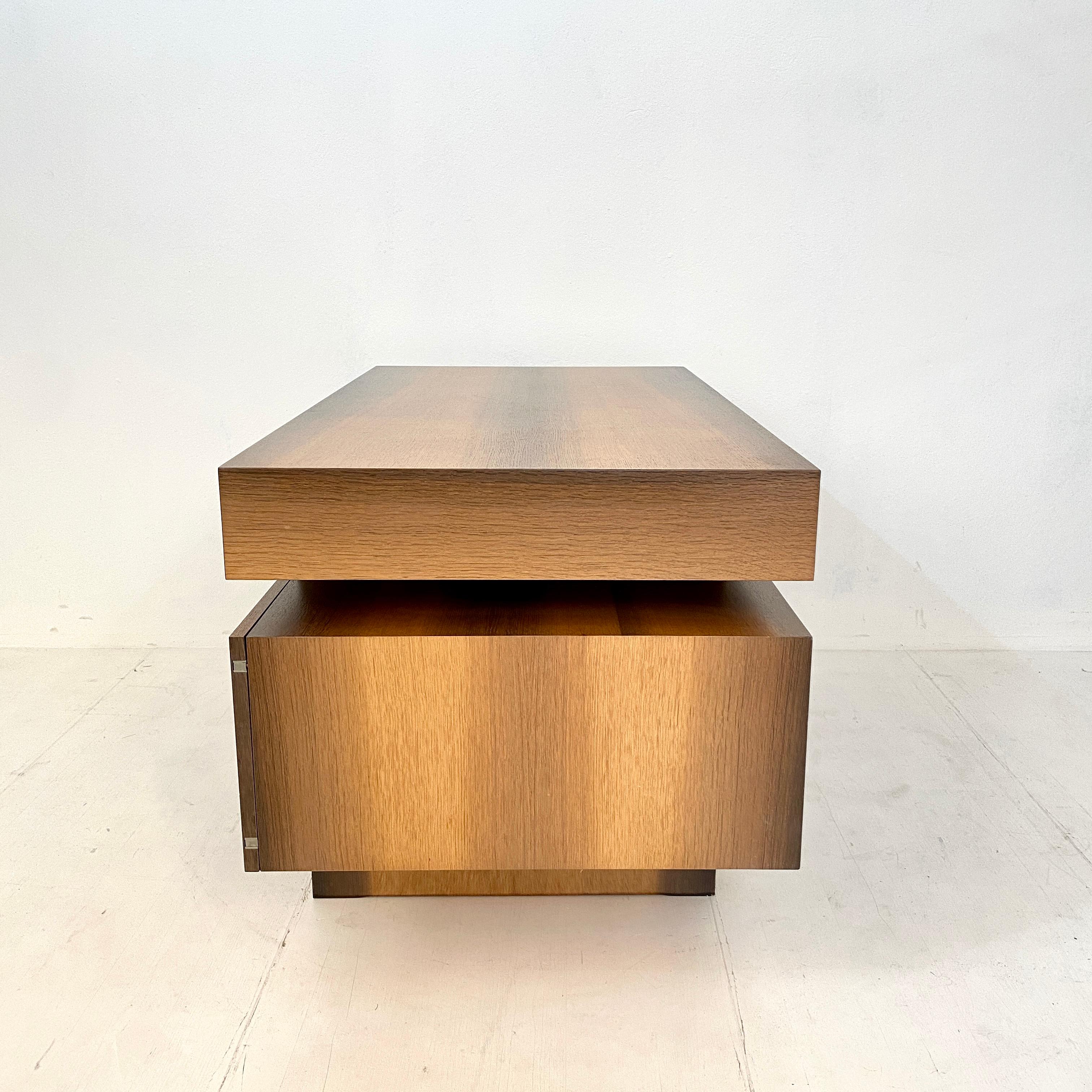 Mid Century Brutalist Desk in Bog Oak and Mahogany, around 1970s 8