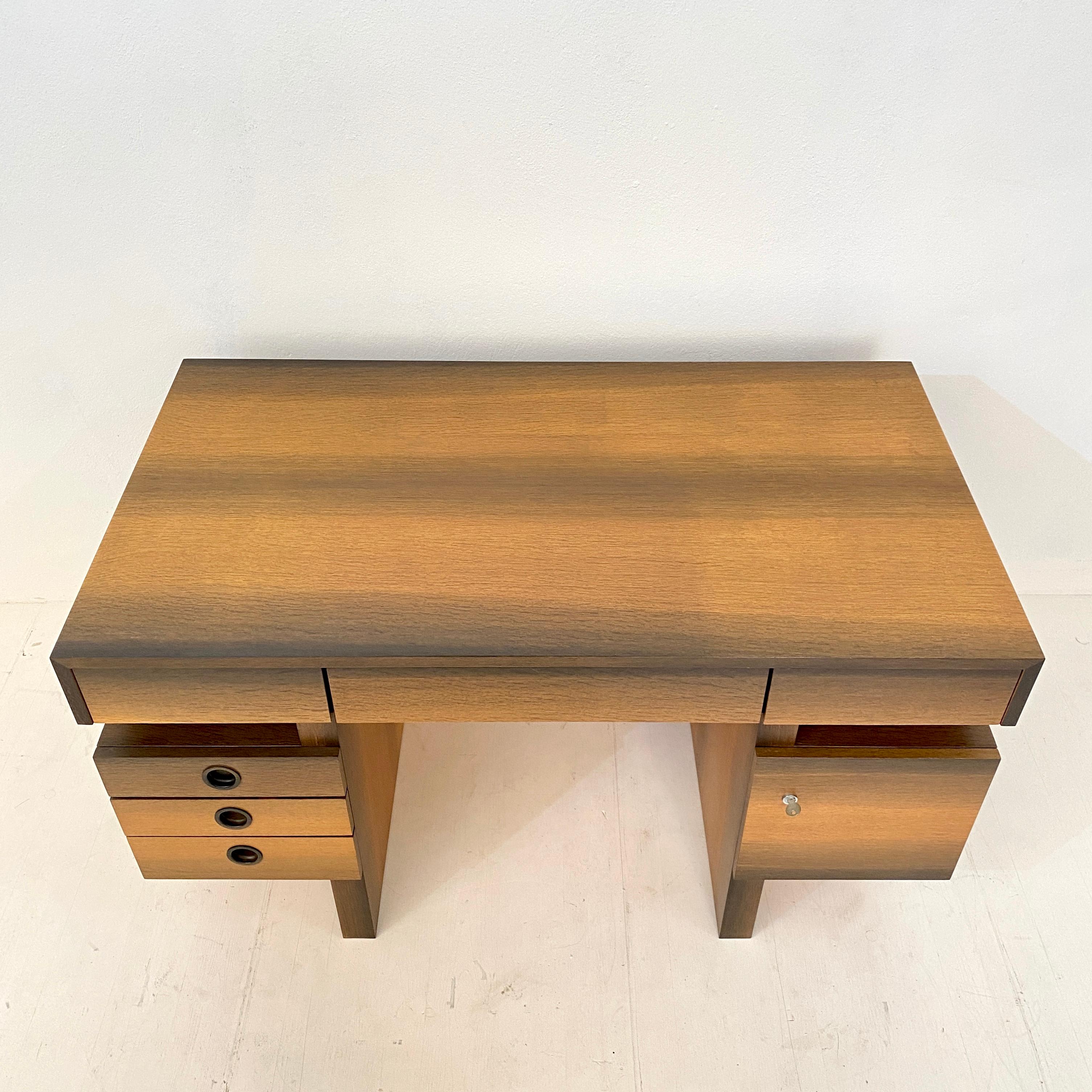 Late 20th Century Mid Century Brutalist Desk in Bog Oak and Mahogany, around 1970s