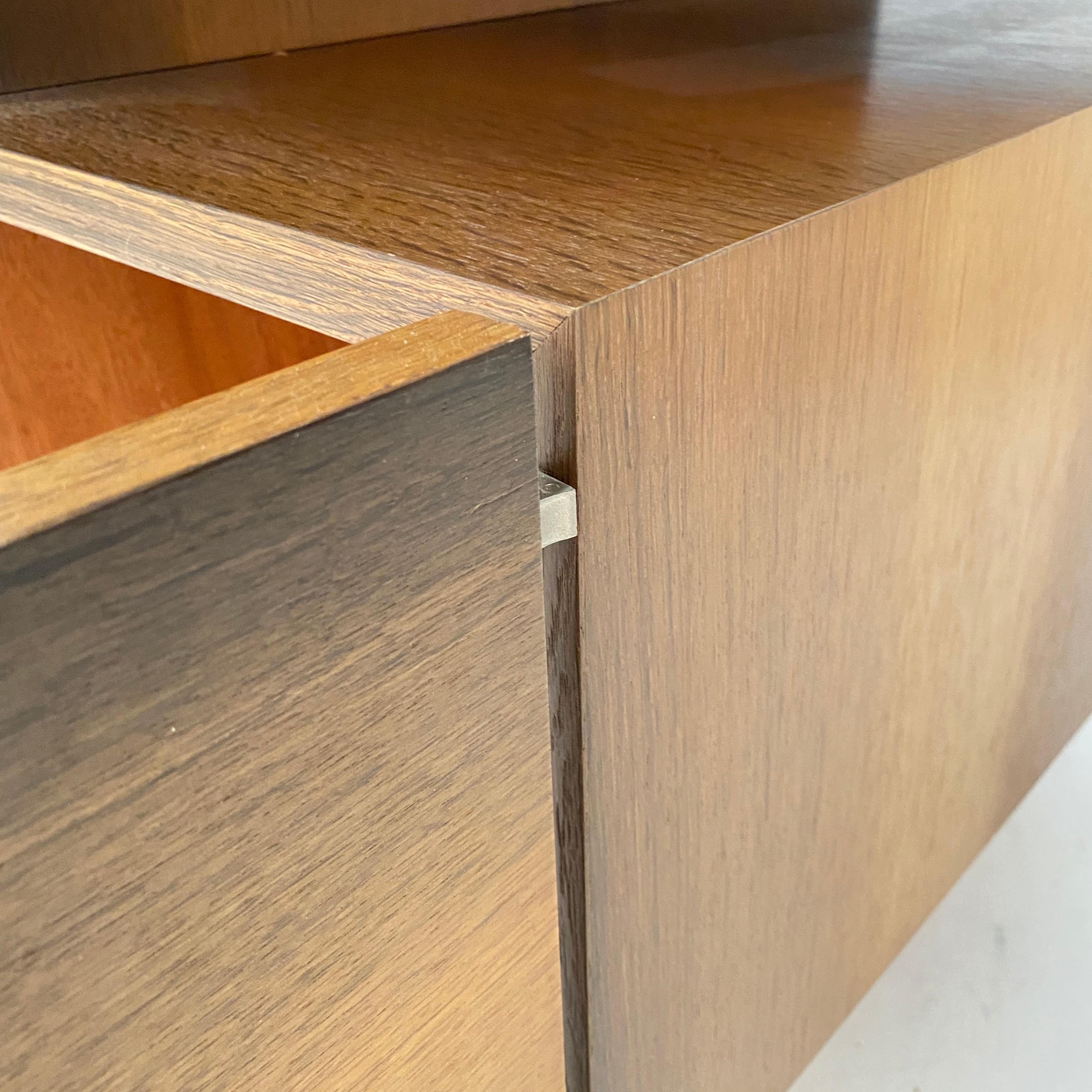 Mid Century Brutalist Desk in Bog Oak and Mahogany, around 1970s 3