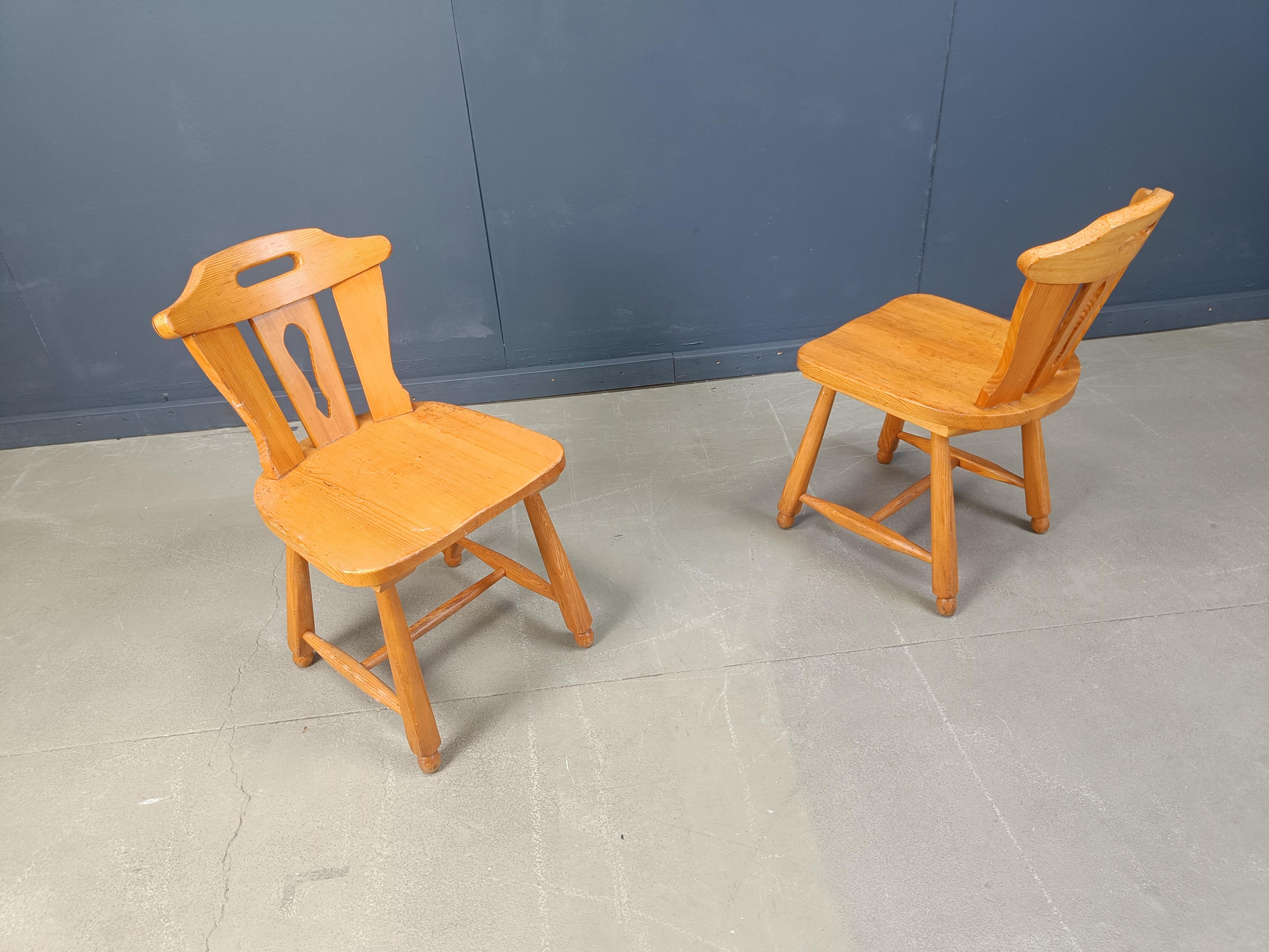 Allemand Chaises de salle à manger brutalistes du milieu du siècle, 1960, ensemble de 4 en vente