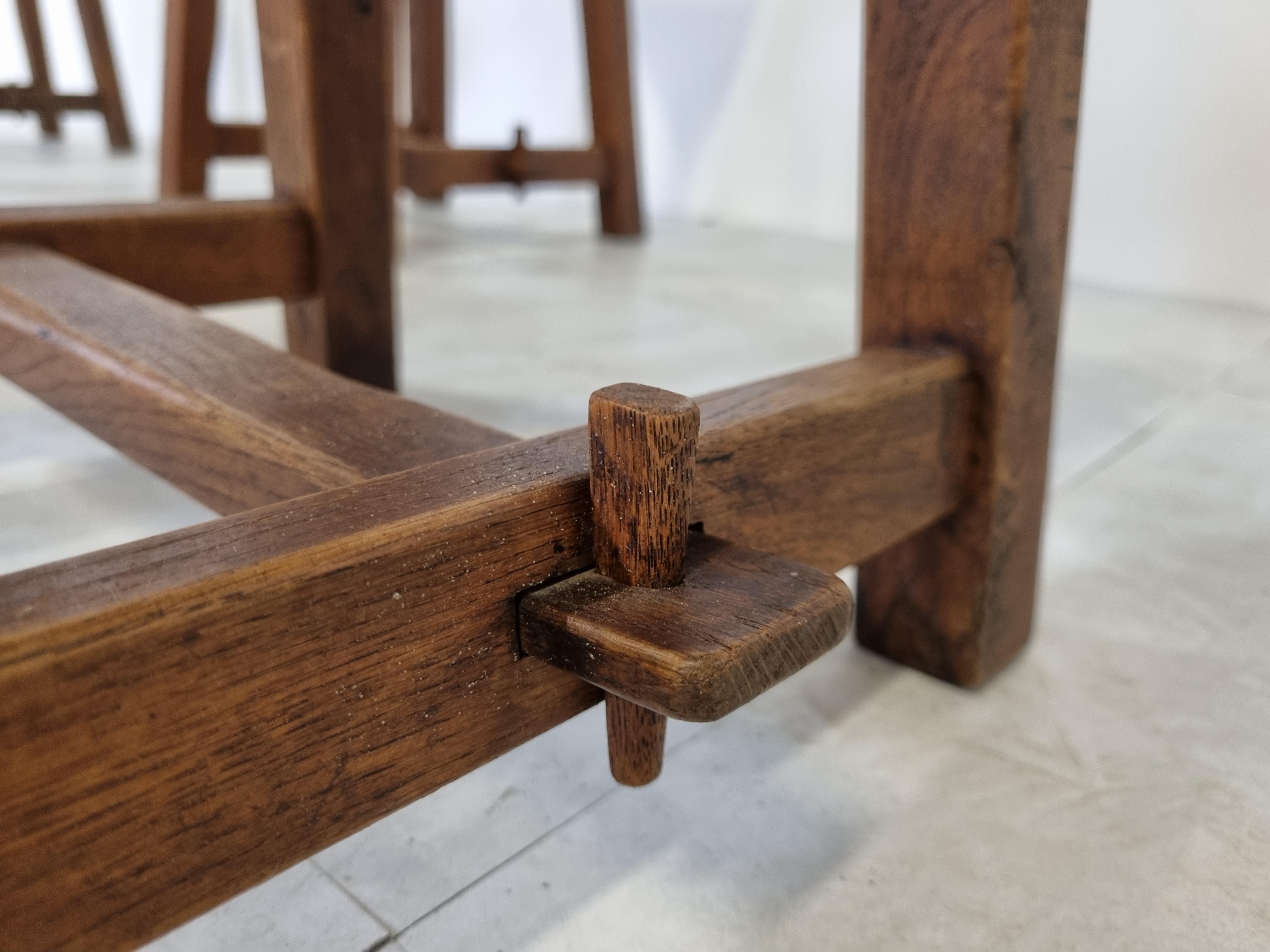 Mid Century Brutalist Dining Chairs, 1960s, Set of 6 2