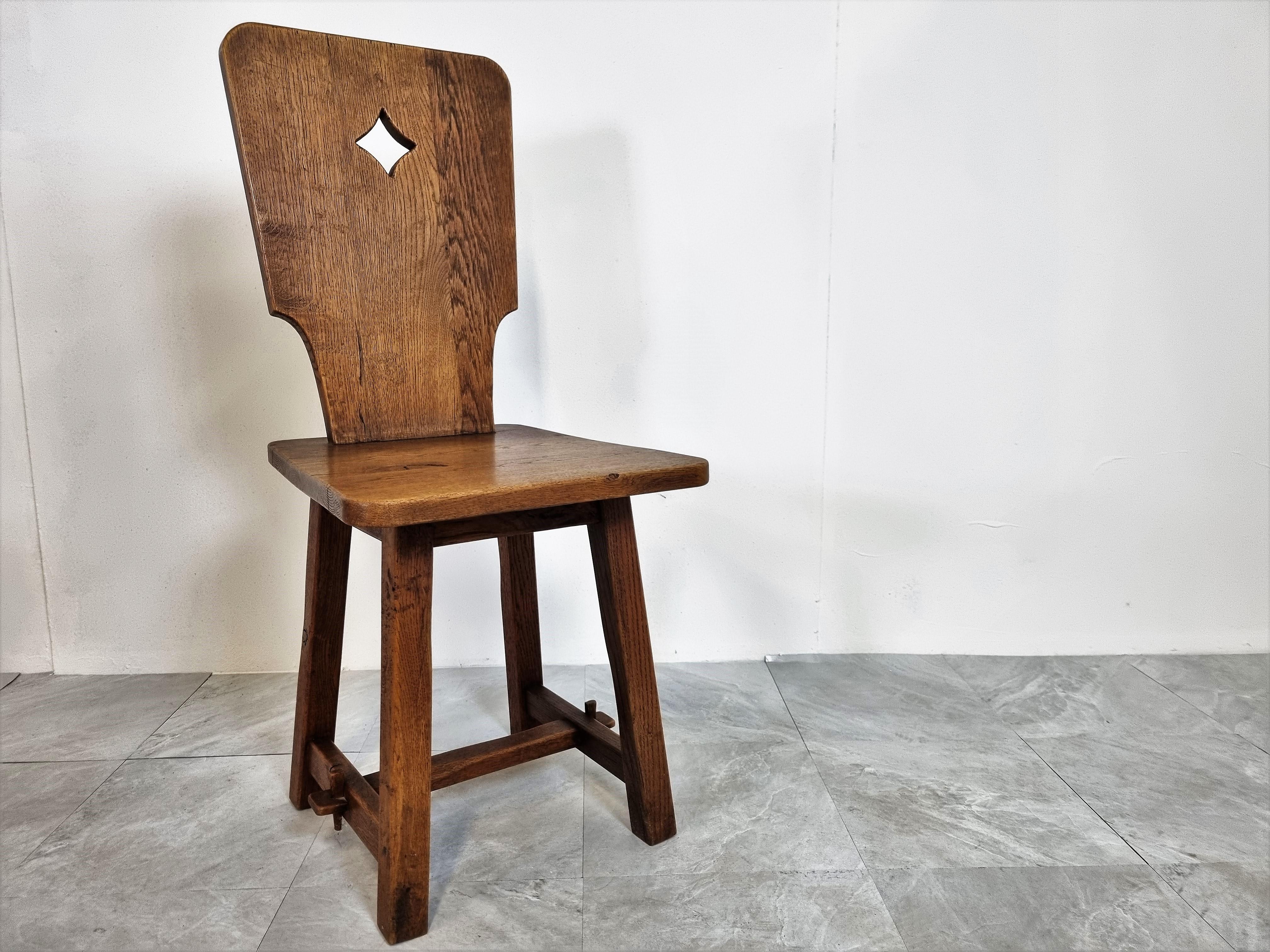 Mid Century Brutalist Dining Chairs, 1960s, Set of 6 3