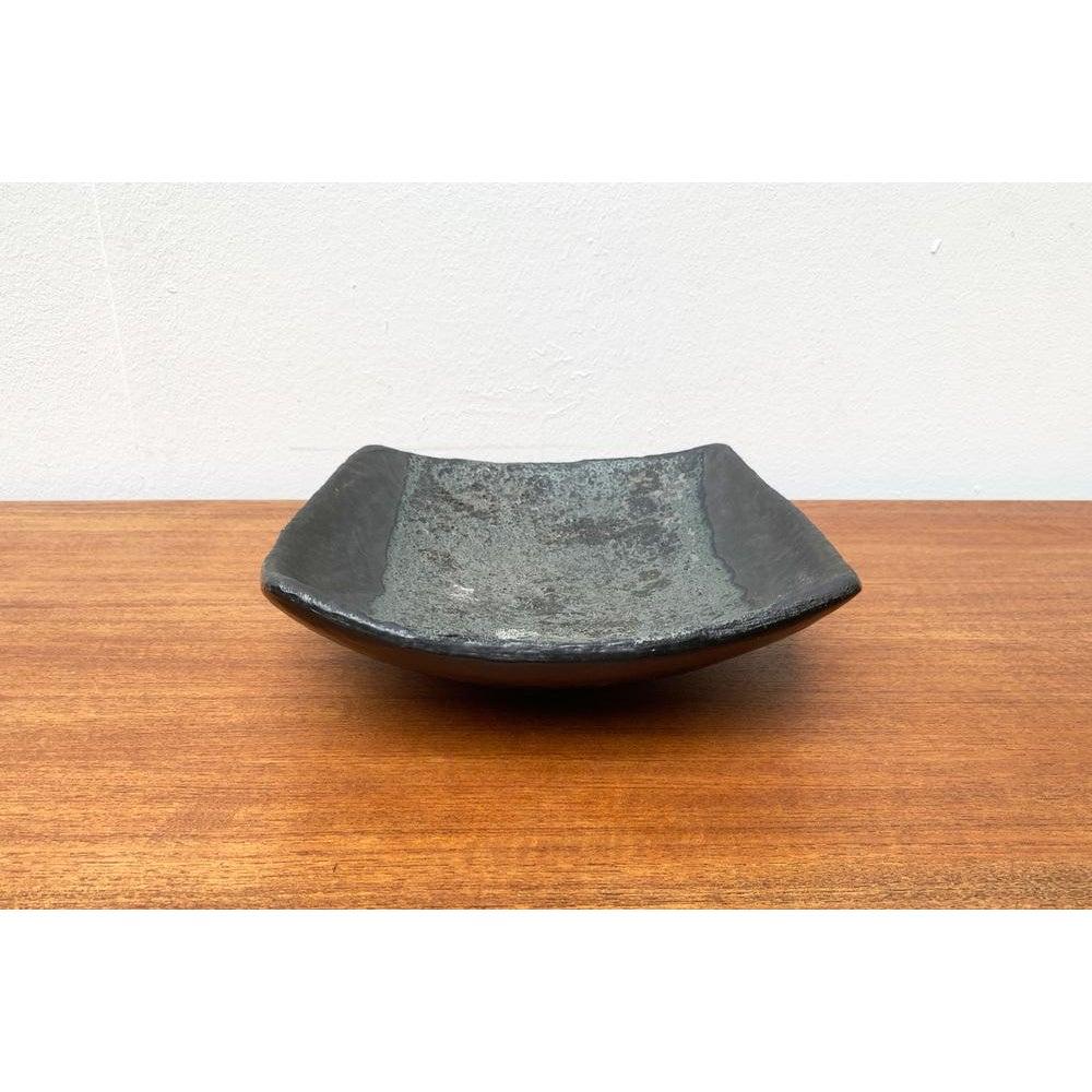 Mid-Century Brutalist Fat Lava Ceramic Bowl, 1960s For Sale 7