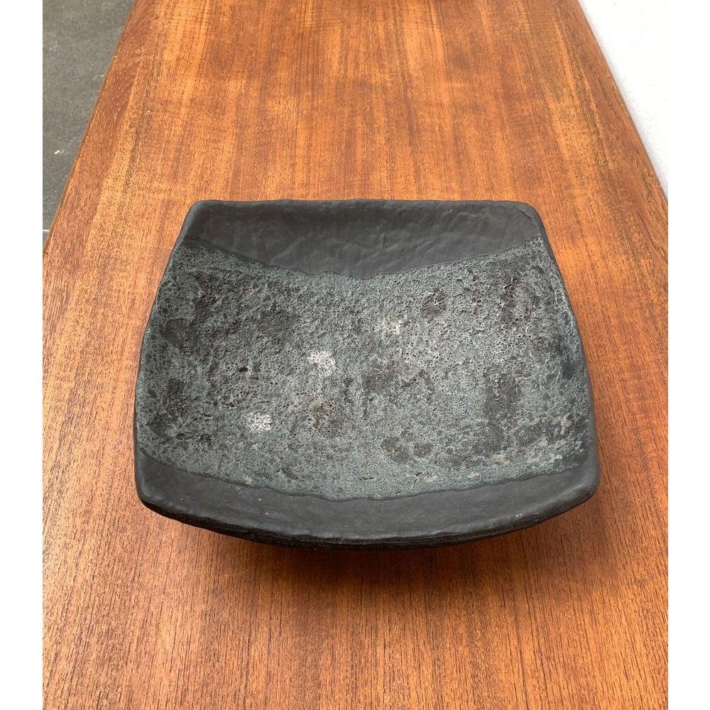 Mid-Century Brutalist Fat Lava Ceramic Bowl, 1960s For Sale 4
