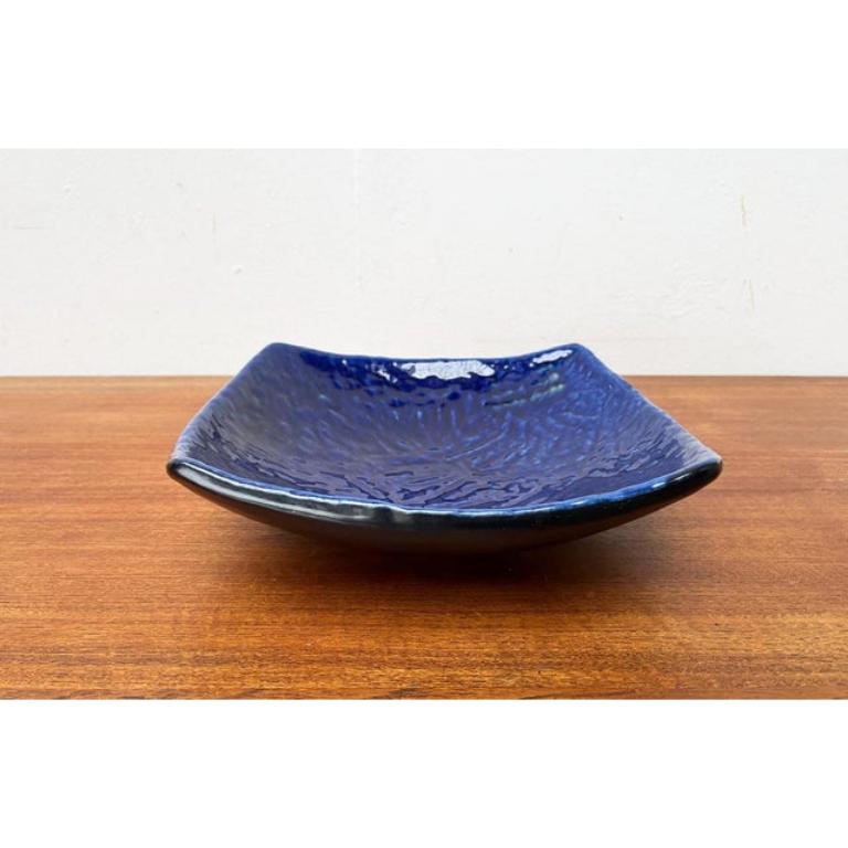 Mid-Century Modern Mid-Century Brutalist Fat Lava Pottery Bowl, 1960s For Sale