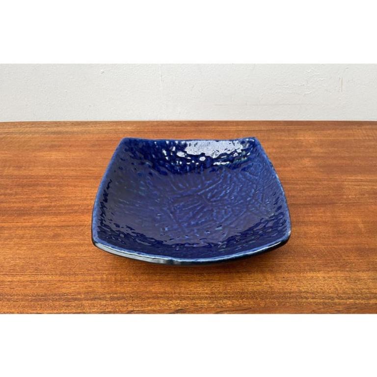 20th Century Mid-Century Brutalist Fat Lava Pottery Bowl, 1960s For Sale