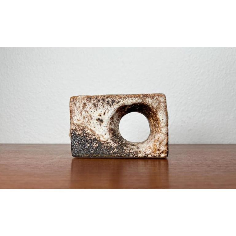 Mid-Century Brutalist Fat Lava Vase by Van Woerden for Vest Keramik, 1960s, in Very Good conditions. Designed 1960 to 1969 official proof of authenticity such as vintage catalogs,
designer records, or other literature sources.

Additional