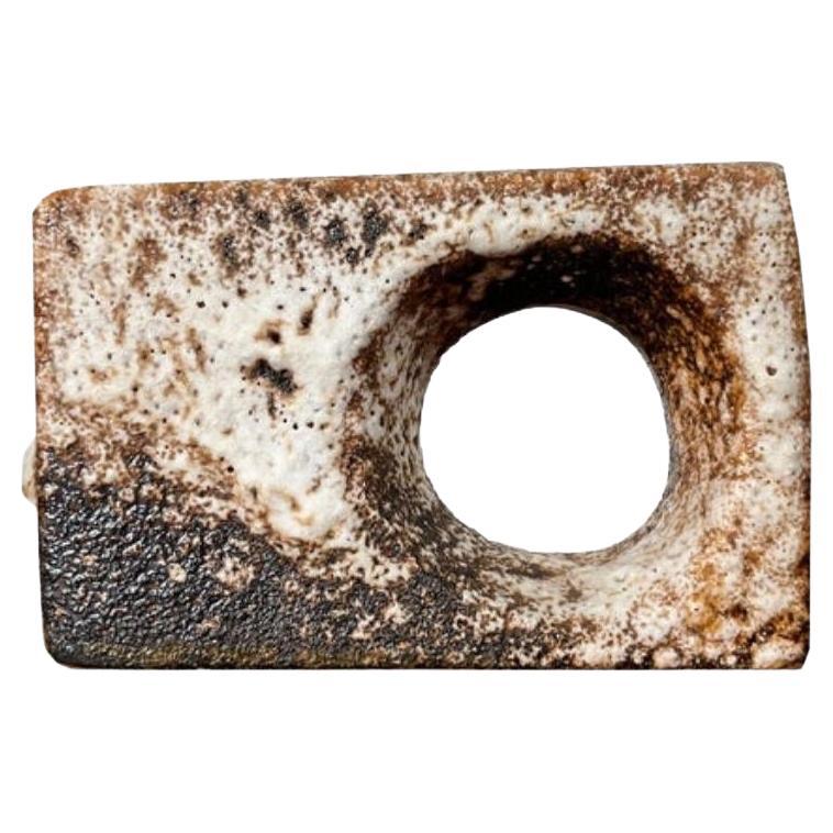 Brutalistische Fat Lava-Vase aus der Mitte des Jahrhunderts von Van Woerden für Vest Keramik, 1960er Jahre