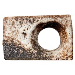 Brutalistische Fat Lava-Vase aus der Mitte des Jahrhunderts von Van Woerden für Vest Keramik, 1960er Jahre