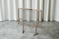 Mid Century Brutalist Fire Screen in Metal 1960s