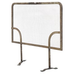 Mid Century Brutalist Fire Screen in Metal 1960s
