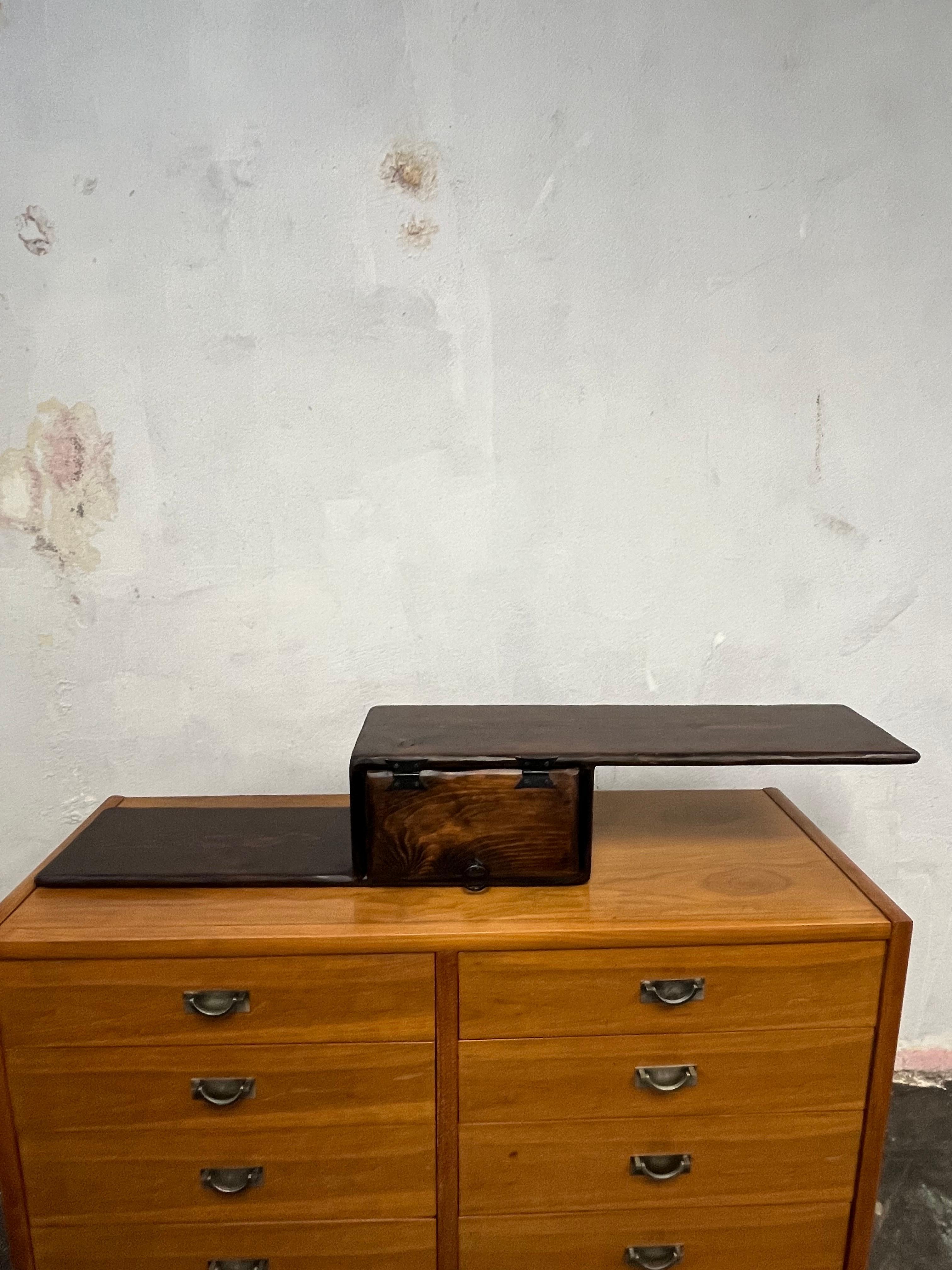 Mid Century Brutalist Floating Wall Shelf Rare For Sale 5