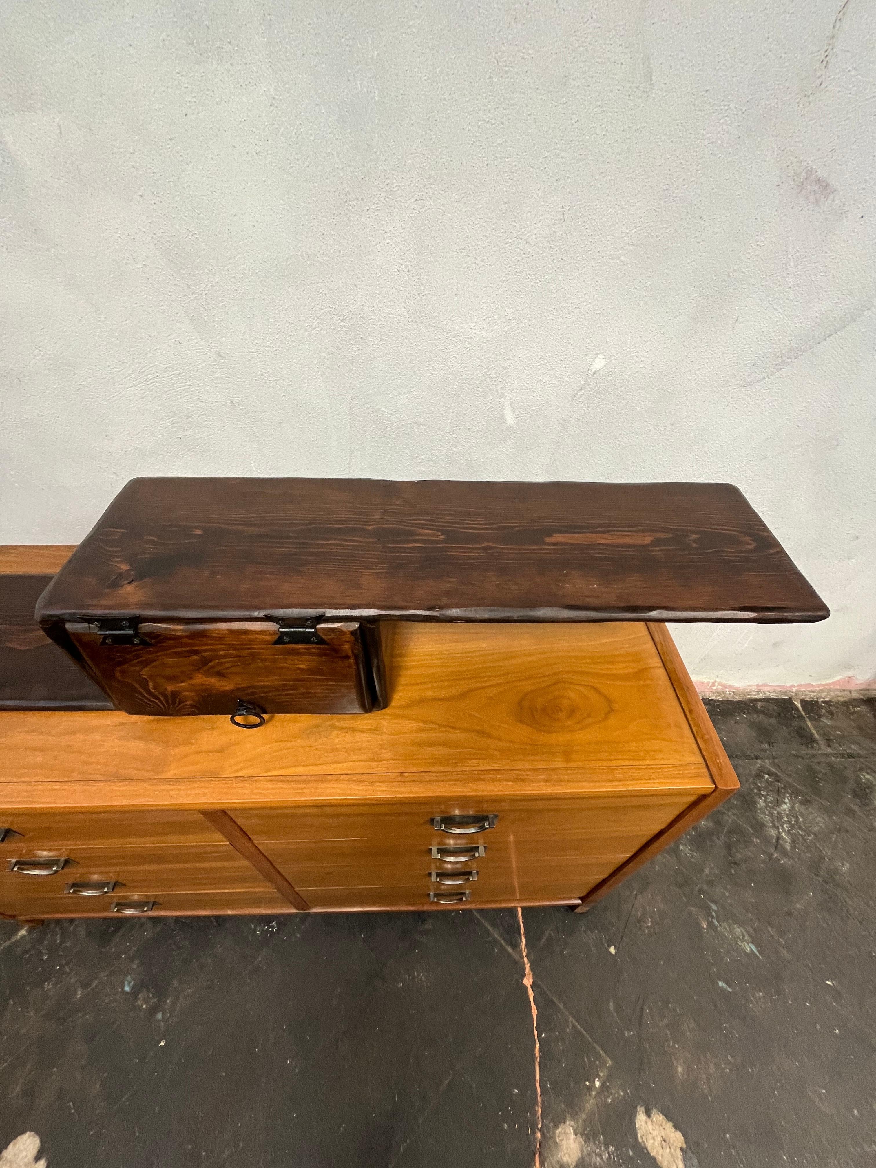 Mid Century Brutalist Floating Wall Shelf Rare For Sale 6