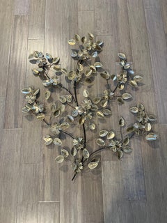 Brutalistische florale Wandskulptur aus der Mitte des Jahrhunderts